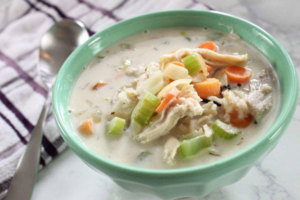 YUM! This delicious Creamy Chicken & Wild Rice Soup Recipe is perfect for Fall and Winter!