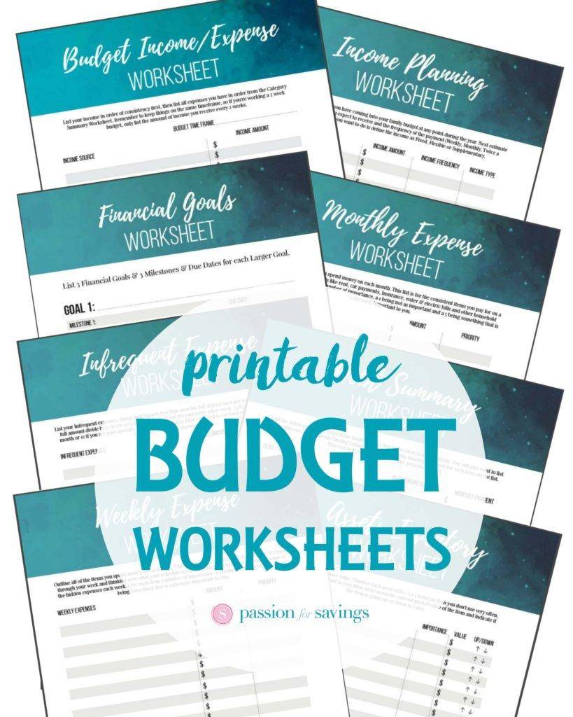 Printable Budget Worksheets