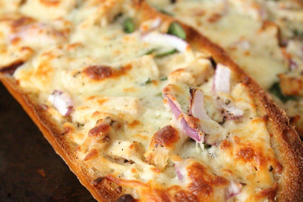 French Bread Chicken Alfredo Pizza Recipe