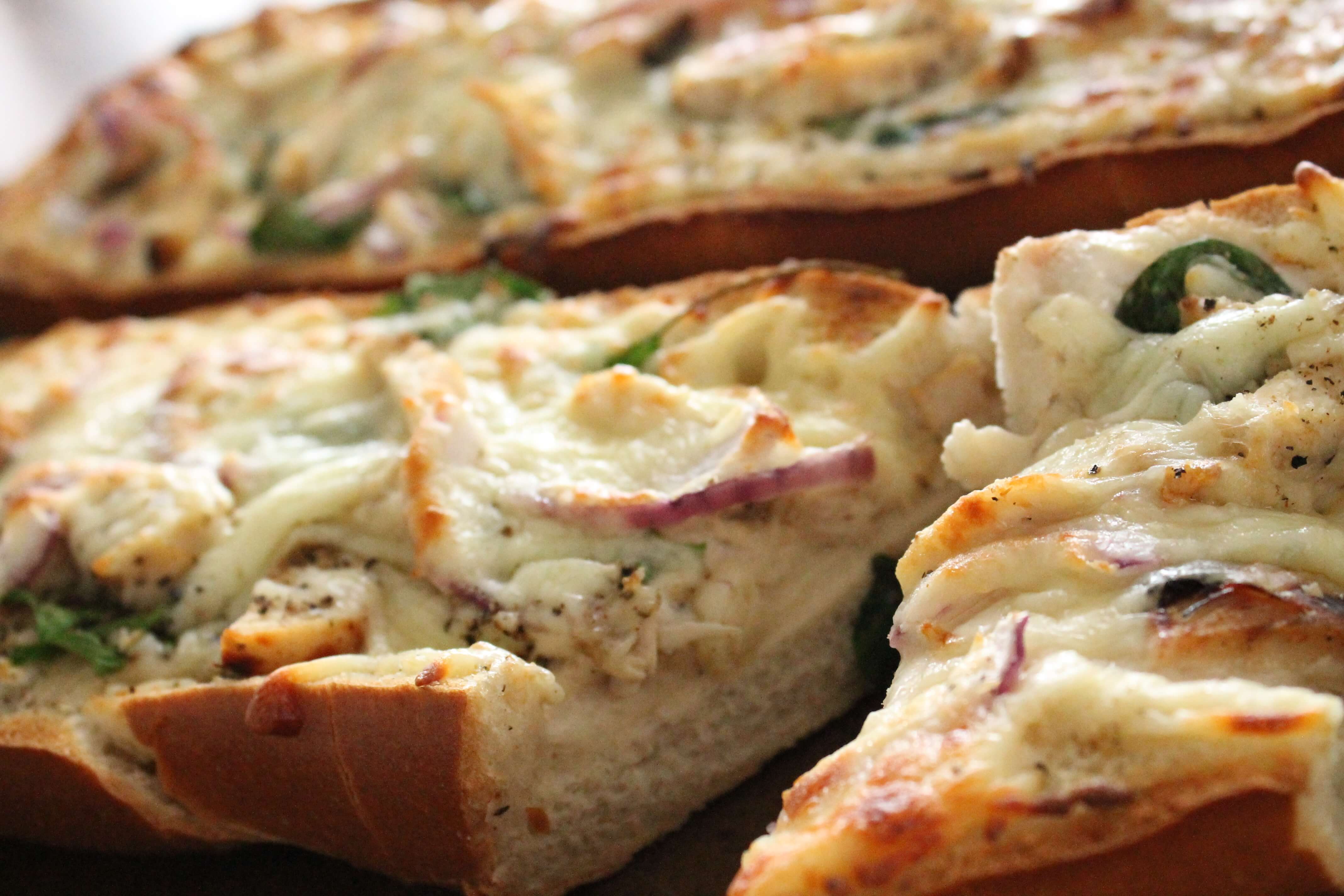 French Bread Chicken Alfredo Pizza Recipe