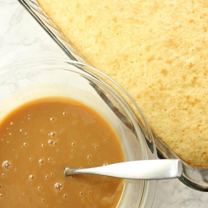 Caramel Strawberry Shortcake Poke Cake Recipe