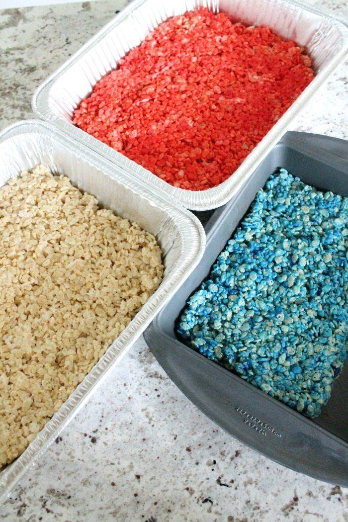 Give this American Flag Rice Krispies Recipe a try today!