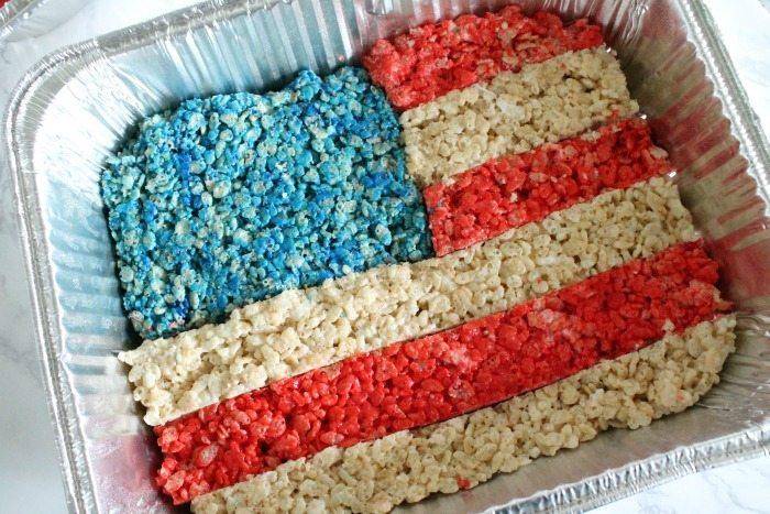 Be the hit of your next patriotic party with these American Flag Rice Krispies