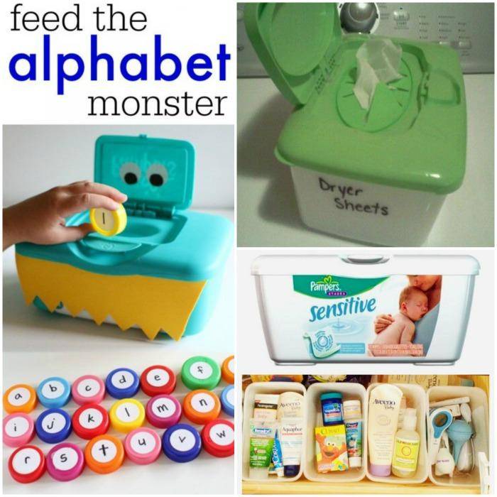 Check out these 15 Surprising Ways to Re-Use Baby Wipe Containers, you'll be up cycling your products and you can use them for some really, really great ideas!