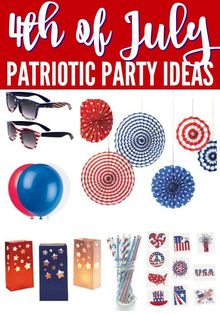 Patriotic Party Ideas for the Fourth of July! Red, White, and Blue Party Supplies and Favors for Memorial Day or 4th of July! Fireworks, Stars, Flags and more! 