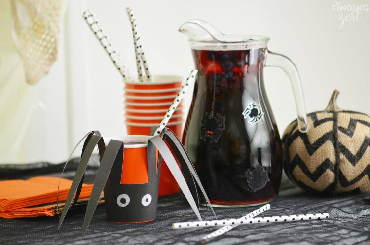 Black Spider Party Punch Easy Halloween Party Food Ideas for Kids