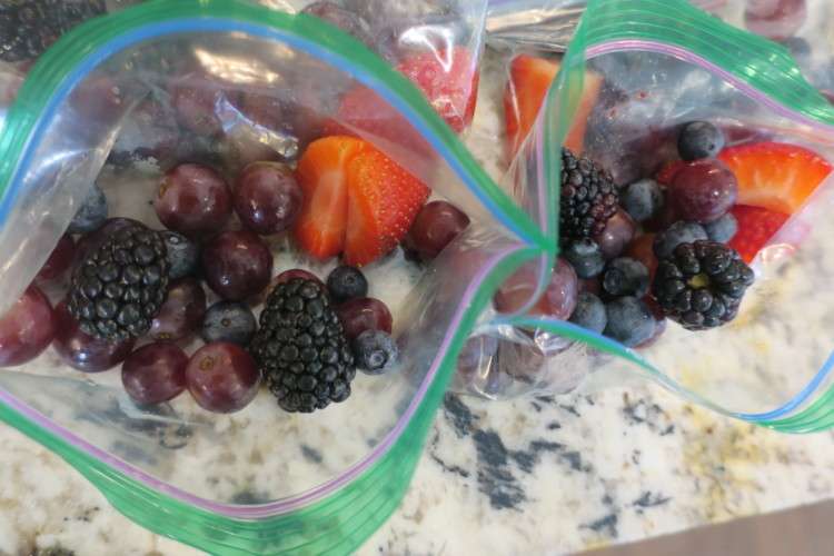 Wash Fresh Fruit and Store in Ziplocks 