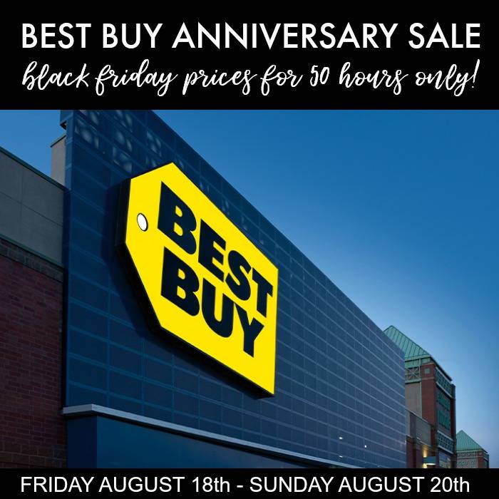 The Best Buy Anniversary Sale is a 50 Hour Sale where you can get Great Deals on TV's, Laptops, Fitness Trackers and so much more! 