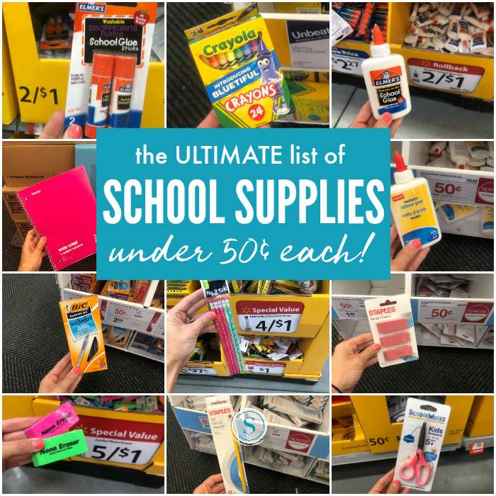 62 School Supplies That Are Under $0.50!