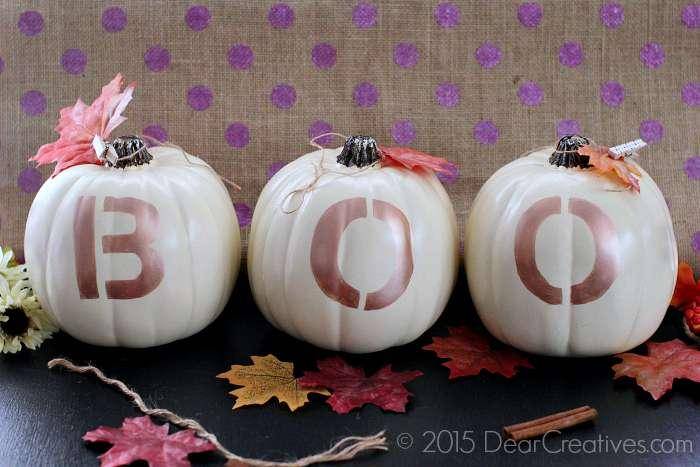 Stenciled Halloween Pumpkin Ideas