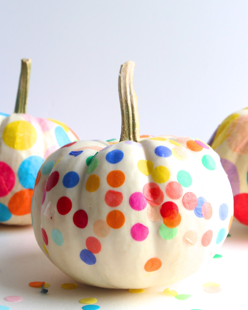 Easy Confetti Halloween Pumpkin Ideas for Kids