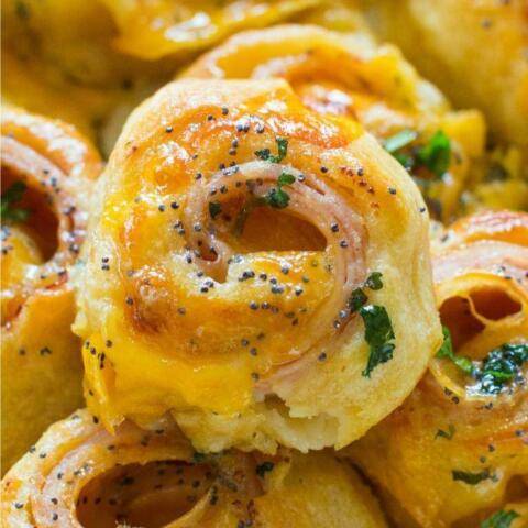 Hot Turkey and Cheese Party Rolls