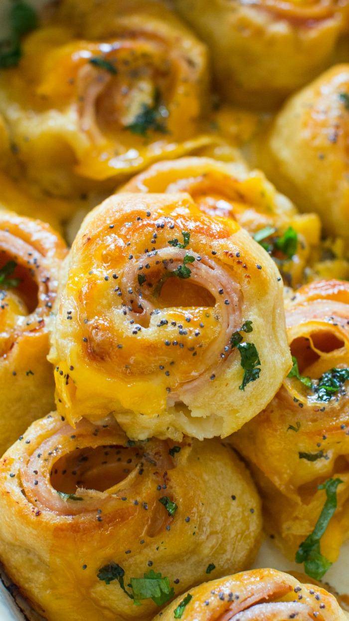 Meat and Cheese Party Rolls