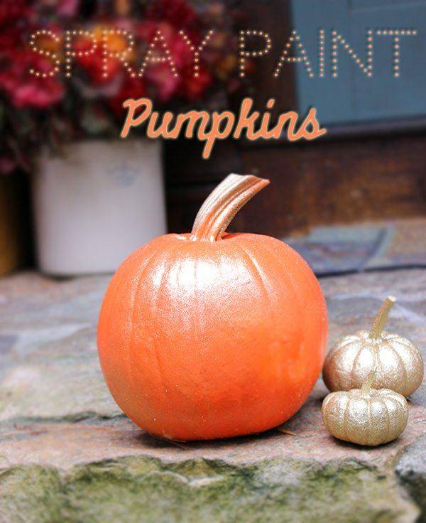 DIY Spray Paint Pumpkins Halloween Pumpkin Ideas