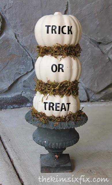 Trick or Treat Halloween Pumpkin Topiary