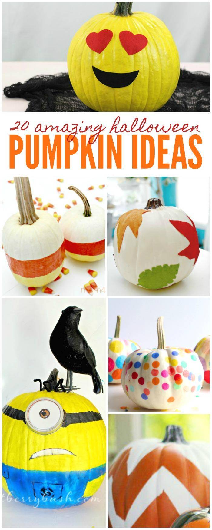 Halloween Pumpkin Ideas for Kids, Painted Pumpkins, No Carve Pumpkins, and Easy Spray Paint Pumpkins to make Pumpkin projects fun with your kids!