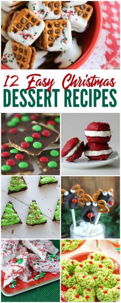 Easy Christmas Dessert Recipes, Christmas Cookies, Brownies, and more! Make these Simple Dessert Recipes for Christmas and spend less time in the kitchen!