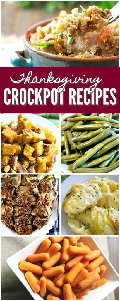 Easy Thanksgiving Crockpot Recipes free up oven & stovetop space. Save your sanity while cooking Thanksgiving Dinner Recipes this year in the Slow Cooker!