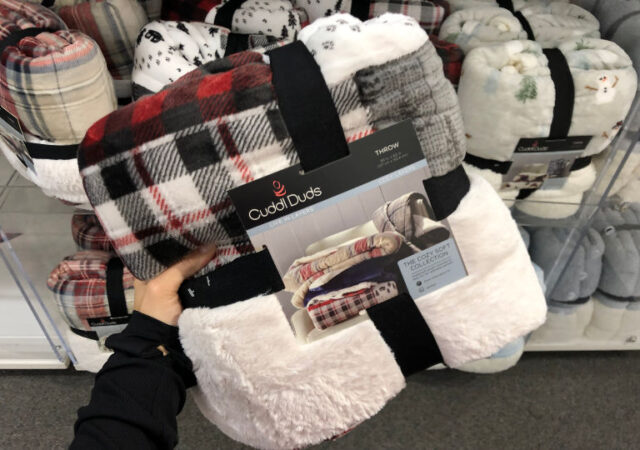 Cuddl Duds Sherpa Fleece Plush Throw