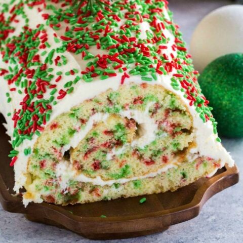 Funfetti Christmas Cake Roll Recipe