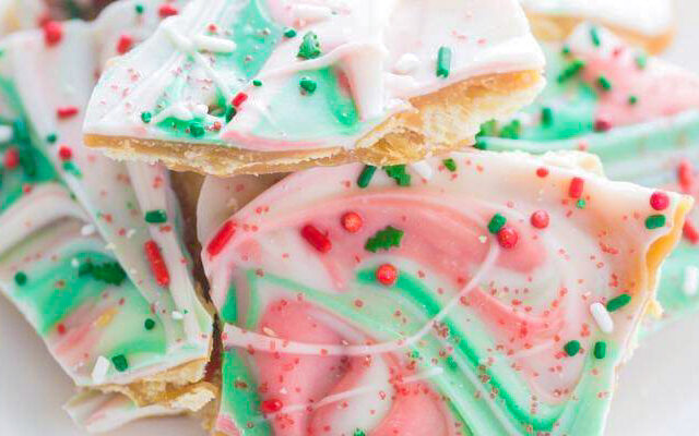 christmas crack on a serving platter