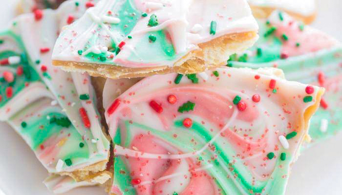 christmas crack on a serving platter