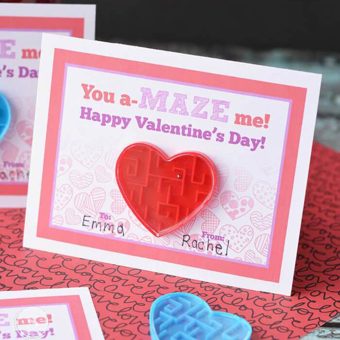 Maze Dollar Store Valentines