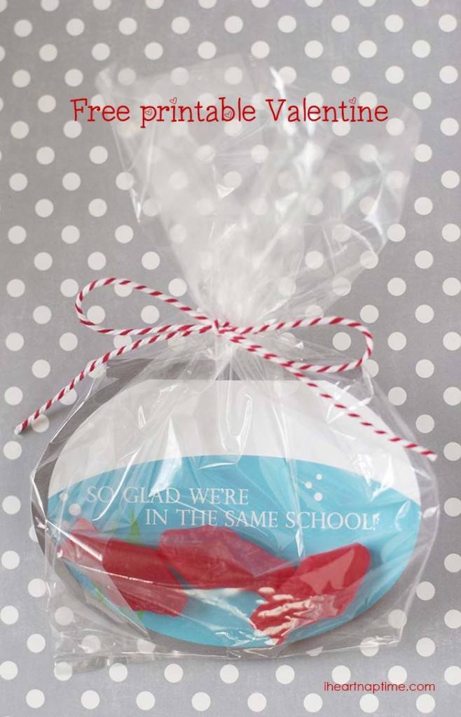 Free Printable Valentine Dollar Store Idea with Swedish Fish