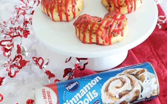 Valentine's Day Cinnamon Rolls Featured