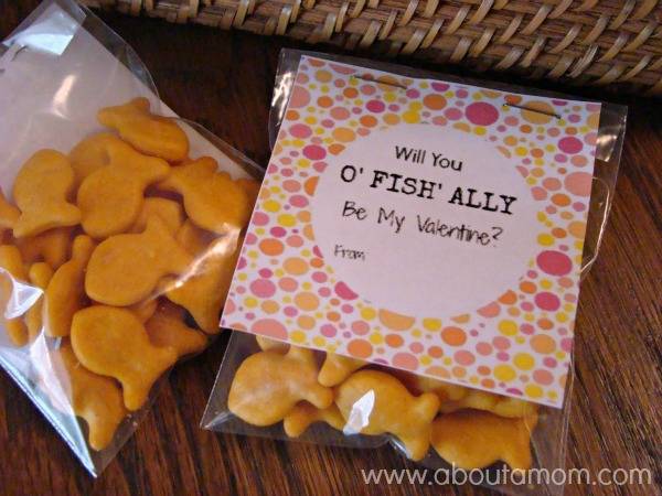 Goldfish Dollar Store Valentines