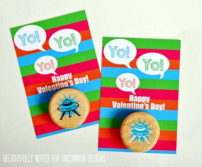 Yo Yo Dollar Store Valentines Day Card