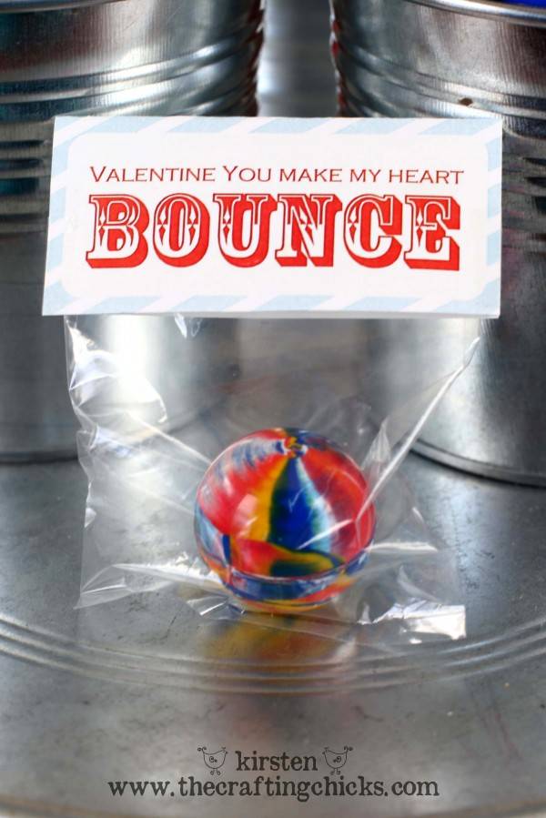 Bouncy Ball Free Printable Valentine Dollar Store Idea