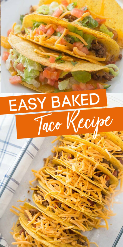 Baked tacos are yummy. If you are looking for a quick and simple meal idea for your family this is a kid-friendly dinner that will save you time! #tacos #tuesday #groundbeef #baked #oven #easy #dinner #cheap #affordable #mexican #recipe baked tacos