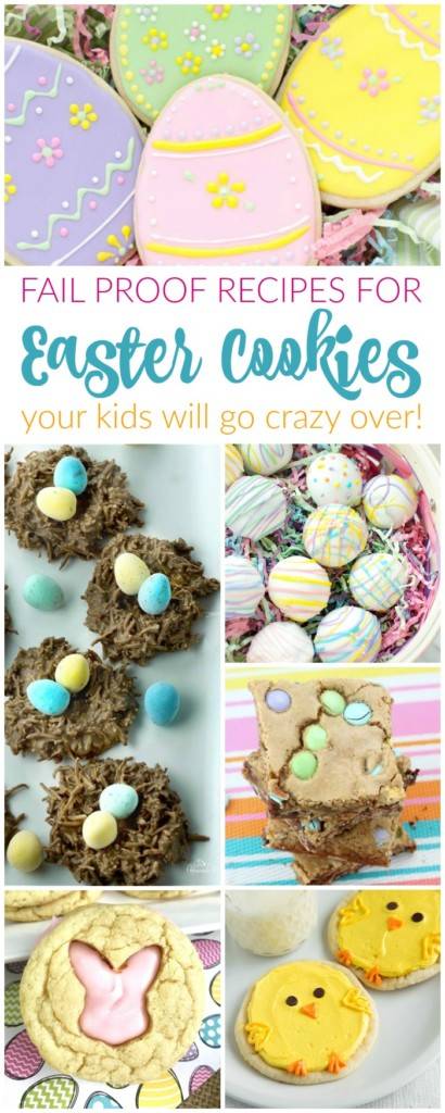 Easter Cookie Recipes, Bunny Cookie Recipes, Chick Cookie Recipes and Egg Cookie Recipes! Easter Cookies are fun to make and look so pretty on your Easter table!