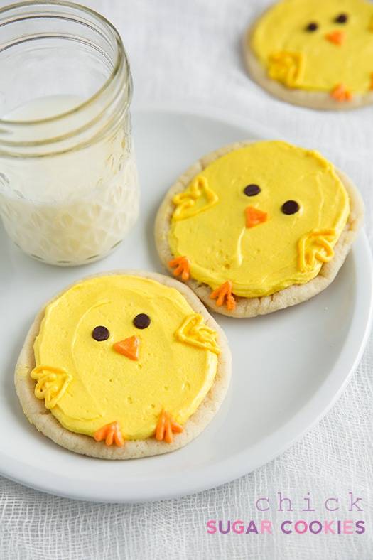 Chick Sugar Cookies for Easter