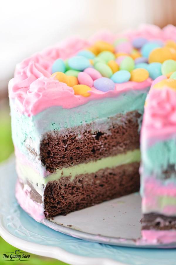 M&M Ice Cream Cake