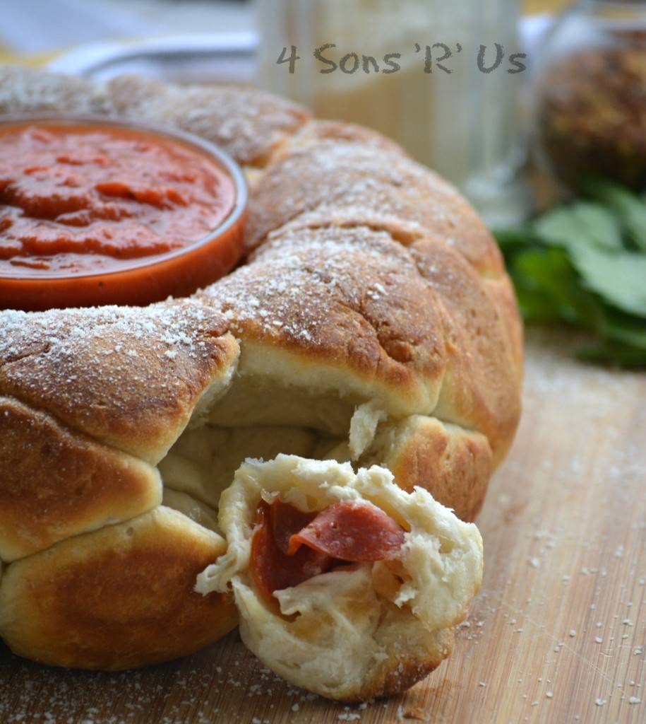 Pepperoni Pizza Pull Apart Finger Food