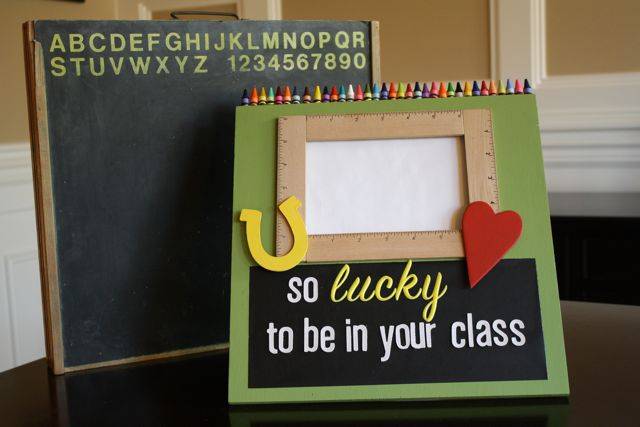 DIY PIcture Frame St. Patrick's Day Teacher Gifts