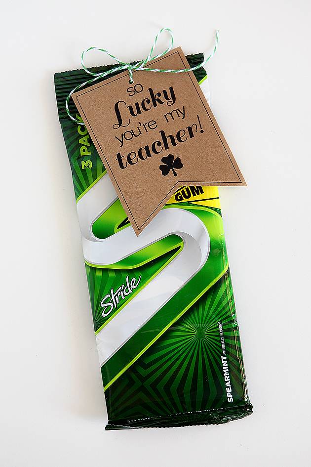 Stride Gum St. Patrick's Day Teacher Gift Ideas