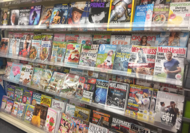 Free Magazine Subscriptions - Magazines on a shelf