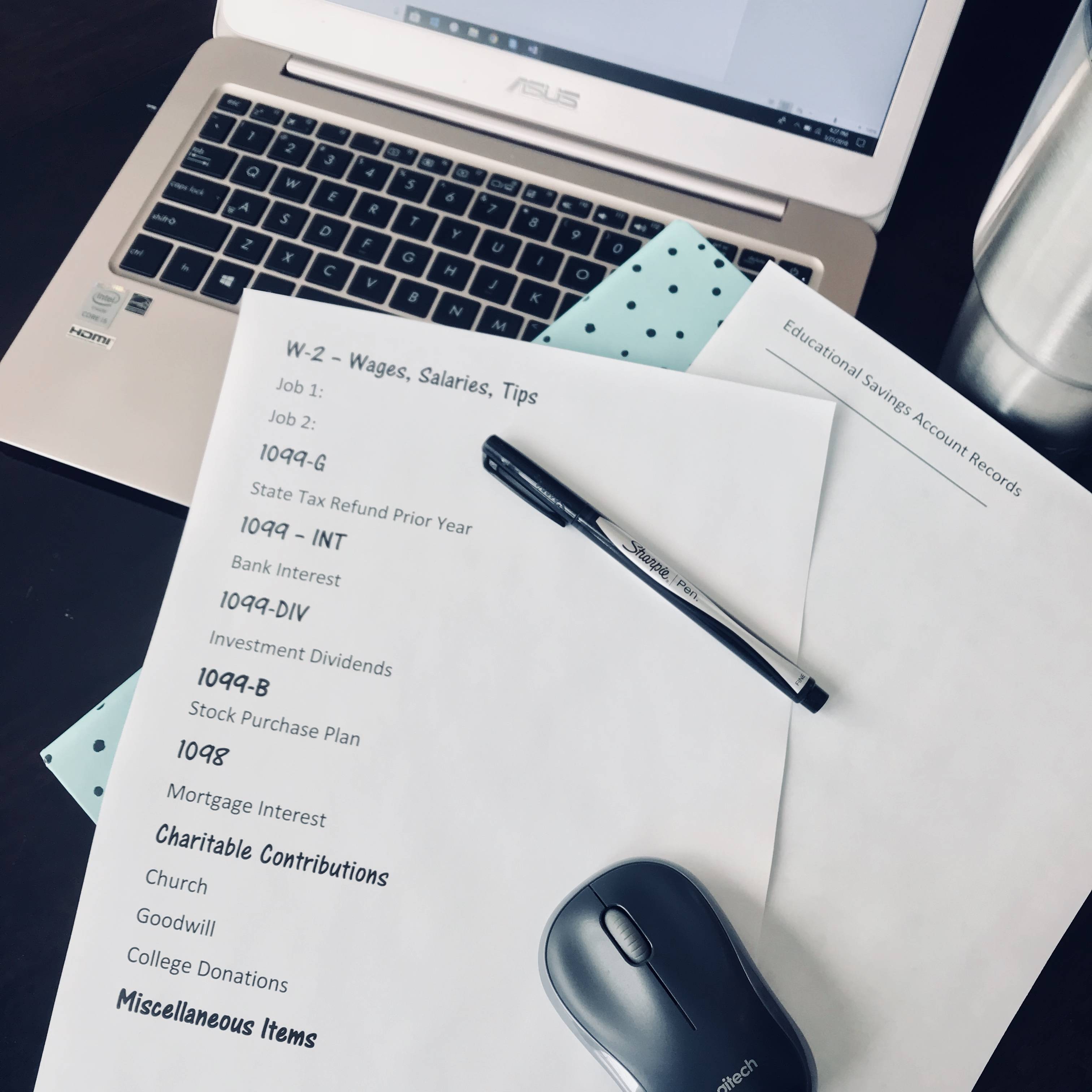 Make a List of Documents Required to File Your Taxes