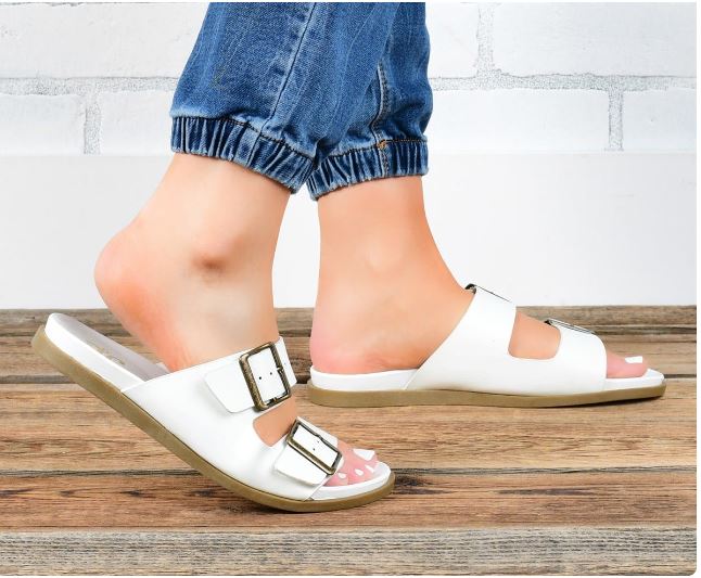 double buckle sandals