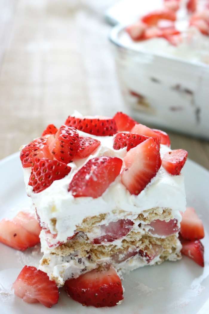 Strawberry Ice Box Cake