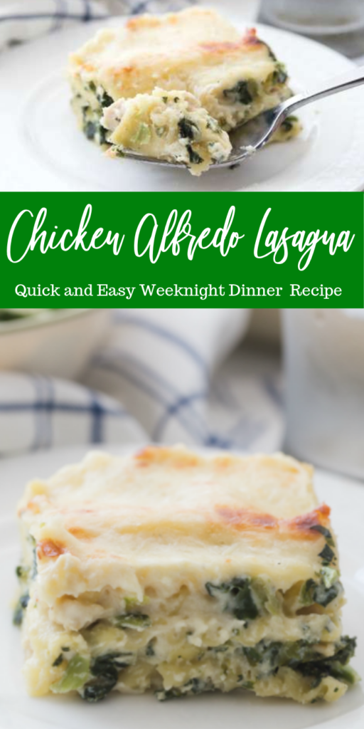 Grilled Chicken Alfredo Lasagna Recipe! An easy family, kid-friendly dinner recipe for your Meal Plan. White lasagna recipe that is easy to make. #whitelasagna #chicken #lasagna #alfredo #dinner #easy #recipe #quick #noboilnoodles chicken alfredo lasagna