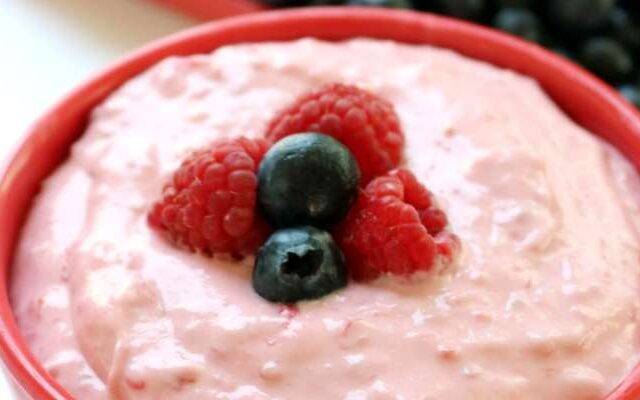Raspberry Fruit Dip Featured