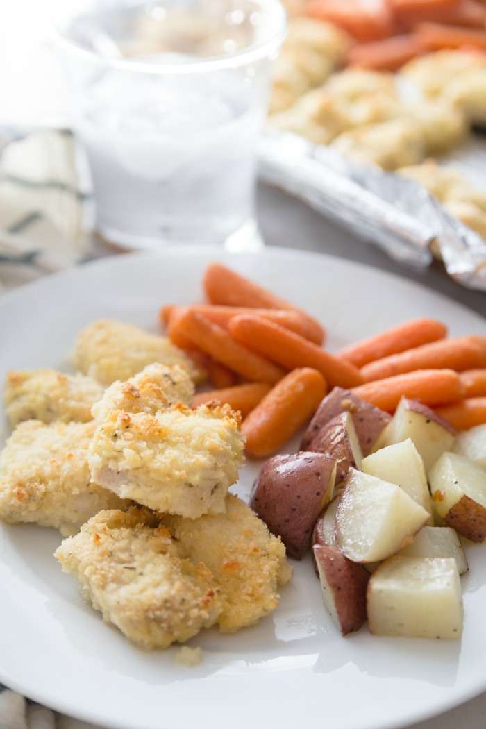 Sheet Pan Parmesan Chicken & Veggies Easy Recipe