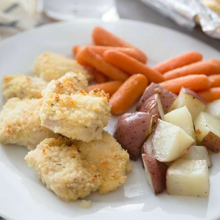 Sheet Pan Parmesan Chicken & Veggies Recipe