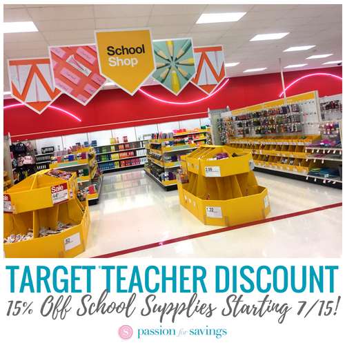Target Teacher Discount 15 off Classroom Supplies