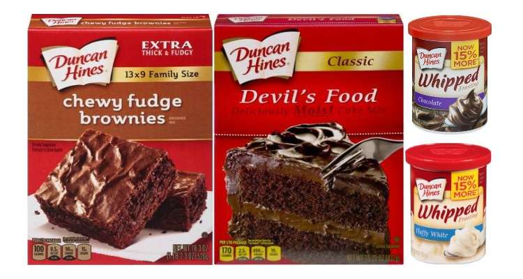 Printable Duncan Hines Coupons for Cake Mix, Brownie Mix, Frosting and More