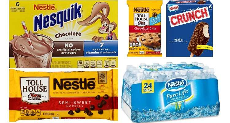 Printable Nestle Coupons for Bottled Water, Chocolate, Cookie Dough and More!